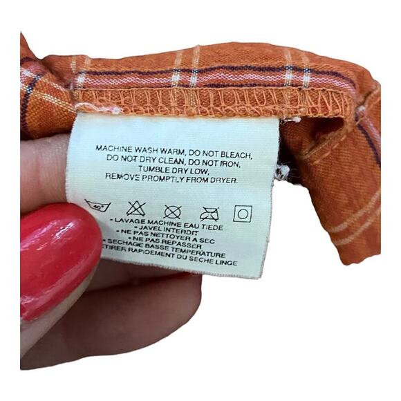 VTG Patagonia Women's S Orange Plaid Sleeveless Sun Dress Gorpcore Outdoors - Picture 8 of 11